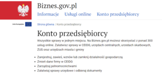 Konto Przedsiębiorcy: biznes.gov.pl i CEIDG.gov.pl konto przedsiębiorcy